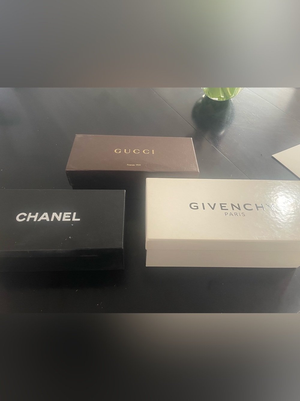 CHANEL, GUCCI and GIVENCHY shoe box